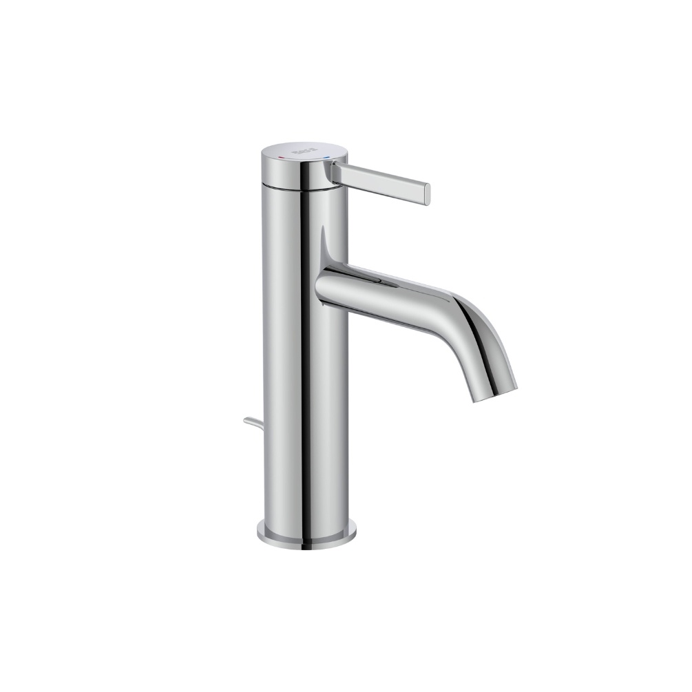 Cut out image of the Roca Ona Chrome Basin Mixer Tap with Pop Up Waste